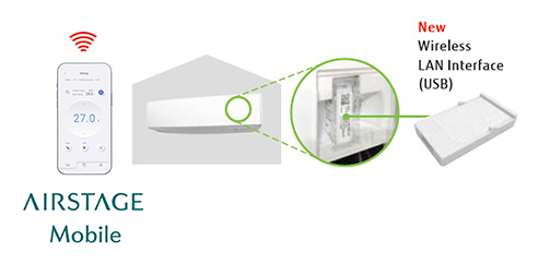 Una de las prestaciones más importantes de este modelo es que incorpora adaptador WLAN instalado de serie, por lo que permite controlar el aire acondicionado desde el smartphone mediante la app AIRSTAGE Mobile. Desde la aplicación puedes encender o apagar el equipo, ajustar la temperatura, cambiar el modo de funcionamiento y supervisar el estado del aire acondicionado desde cualquier lugar. Esta función aporta una gran comodidad, ya que permite preparar la estancia antes de llegar a casa, controlar el equipo desde la cama o gestionar la climatización incluso cuando estás fuera. El control WiFi incluido convierte este equipo en una opción muy práctica para hogares actuales que buscan comodidad, conectividad y eficiencia.